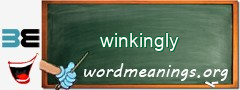 WordMeaning blackboard for winkingly